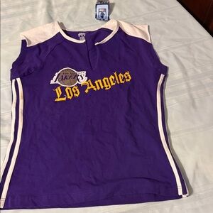 Adidas Women’s Purple and Gold Los Angeles Jersey